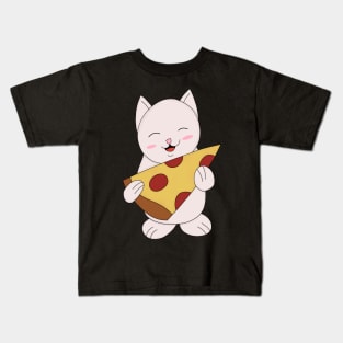 Cat Pizza Time Kids T-Shirt